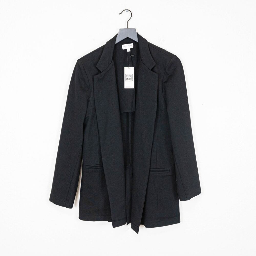 Ripley Rader Black Ponte Knit Oversized Blazer Jacket size 2(S) - Picture 2 of 11